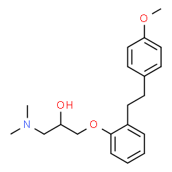 ChemSpider 2D Image | 1-(Dimethylamino)-3-{2-[2-(4-methoxyphenyl)ethyl]phenoxy}-2-propanol | C20H27NO3