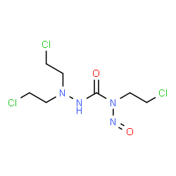 ChemSpider 2D Image | N,2,2-Tris(2-chloroethyl)-N-nitrosohydrazinecarboxamide | C7H13Cl3N4O2