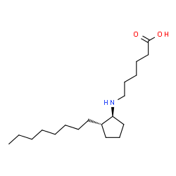 ChemSpider 2D Image | 6-{[(1S,2S)-2-Octylcyclopentyl]amino}hexanoic acid | C19H37NO2