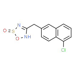 ChemSpider 2D Image | 4-[(5-Chloro-2-naphthyl)methyl]-5H-1,2,3,5-oxathiadiazole 2-oxide | C12H9ClN2O2S