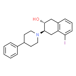 ChemSpider 2D Image | (2R,3R)-5-Iodo-3-(4-phenyl-1-piperidinyl)-1,2,3,4-tetrahydro-2-naphthalenol | C21H24INO