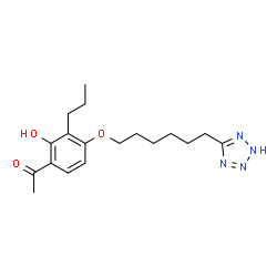 ChemSpider 2D Image | 1-(2-Hydroxy-3-propyl-4-{[6-(2H-tetrazol-5-yl)hexyl]oxy}phenyl)ethanone | C18H26N4O3