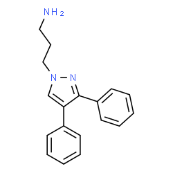 ChemSpider 2D Image | 3-(3,4-Diphenyl-1H-pyrazol-1-yl)-1-propanamine | C18H19N3