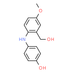 ChemSpider 2D Image | 4-{[2-(Hydroxymethyl)-4-methoxyphenyl]amino}phenol | C14H15NO3