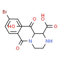 ChemSpider 2D Image | 1-(4-Bromobenzoyl)-2,3-piperazinedicarboxylic acid | C13H13BrN2O5