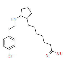 ChemSpider 2D Image | 7-(2-{[2-(4-Hydroxyphenyl)ethyl]amino}cyclopentyl)heptanoic acid | C20H31NO3