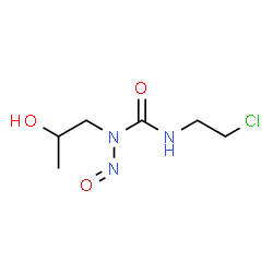 ChemSpider 2D Image | 3-(2-Chloroethyl)-1-(2-hydroxypropyl)-1-nitrosourea | C6H12ClN3O3
