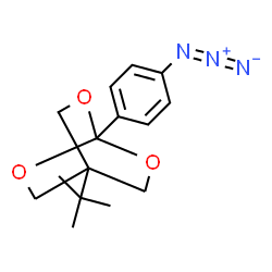 ChemSpider 2D Image | 1-(4-Azidophenyl)-4-(2-methyl-2-propanyl)-2,6,7-trioxabicyclo[2.2.2]octane | C15H19N3O3