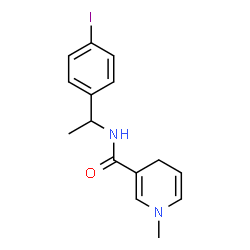 ChemSpider 2D Image | N-[1-(4-Iodophenyl)ethyl]-1-methyl-1,4-dihydro-3-pyridinecarboxamide | C15H17IN2O