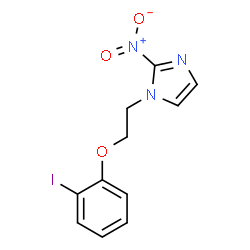 ChemSpider 2D Image | 1-[2-(2-Iodophenoxy)ethyl]-2-nitro-1H-imidazole | C11H10IN3O3