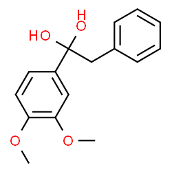 ChemSpider 2D Image | 1-(3,4-Dimethoxyphenyl)-2-phenyl-1,1-ethanediol | C16H18O4