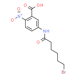 ChemSpider 2D Image | 5-[(6-Bromohexanoyl)amino]-2-nitrobenzoic acid | C13H15BrN2O5