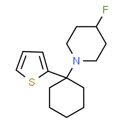 ChemSpider 2D Image | 4-Fluoro-1-[1-(2-thienyl)cyclohexyl]piperidine | C15H22FNS