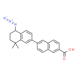 ChemSpider 2D Image | 5'-Azido-8',8'-dimethyl-5',6',7',8'-tetrahydro-2,2'-binaphthalene-6-carboxylic acid | C23H21N3O2