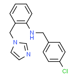 ChemSpider 2D Image | N-(4-Chlorobenzyl)-2-(1H-imidazol-1-ylmethyl)aniline | C17H16ClN3