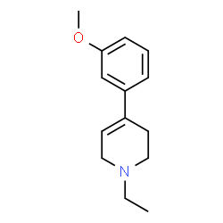 ChemSpider 2D Image | 1-Ethyl-4-(3-methoxyphenyl)-1,2,3,6-tetrahydropyridine | C14H19NO