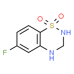 ChemSpider 2D Image | 6-Fluoro-3,4-dihydro-2H-1,2,4-benzothiadiazine 1,1-dioxide | C7H7FN2O2S