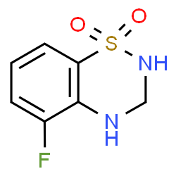 ChemSpider 2D Image | 5-Fluoro-3,4-dihydro-2H-1,2,4-benzothiadiazine 1,1-dioxide | C7H7FN2O2S