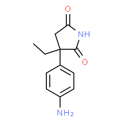 ChemSpider 2D Image | 3-(4-Aminophenyl)-3-ethyl-2,5-pyrrolidinedione | C12H14N2O2