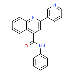 ChemSpider 2D Image | N-Phenyl-2-(3-pyridinyl)-4-quinolinecarboxamide | C21H15N3O