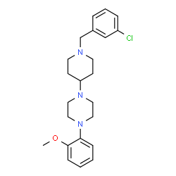 ChemSpider 2D Image | 1-[1-(3-Chlorobenzyl)-4-piperidinyl]-4-(2-methoxyphenyl)piperazine | C23H30ClN3O