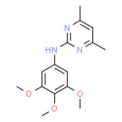 ChemSpider 2D Image | 4,6-Dimethyl-N-(3,4,5-trimethoxyphenyl)-2-pyrimidinamine | C15H19N3O3