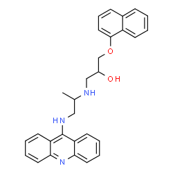 ChemSpider 2D Image | 1-{[1-(9-Acridinylamino)-2-propanyl]amino}-3-(1-naphthyloxy)-2-propanol | C29H29N3O2