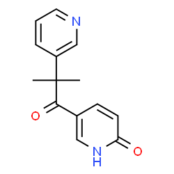 ChemSpider 2D Image | 5-[2-Methyl-2-(3-pyridinyl)propanoyl]-2(1H)-pyridinone | C14H14N2O2