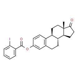 ChemSpider 2D Image | 17-Oxoestra-1,3,5(10)-trien-3-yl 2-iodobenzoate | C25H25IO3