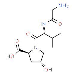 ChemSpider 2D Image | Glycyl-D-valyl-(4R)-4-hydroxy-L-proline | C12H21N3O5