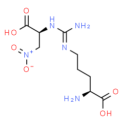 ChemSpider 2D Image | (E)-N~5~-(Amino{[(1S)-1-carboxy-2-nitroethyl]amino}methylene)-L-ornithine | C9H17N5O6