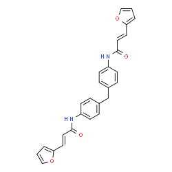 ChemSpider 2D Image | (2E,2'E)-N,N'-(Methylenedi-4,1-phenylene)bis[3-(2-furyl)acrylamide] | C27H22N2O4