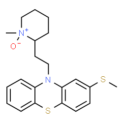 ChemSpider 2D Image | 10-[2-(1-Methyl-1-oxido-2-piperidinyl)ethyl]-2-(methylsulfanyl)-10H-phenothiazine | C21H26N2OS2