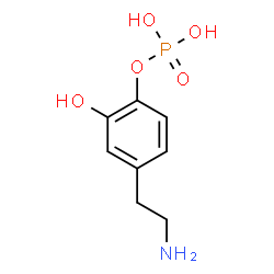 ChemSpider 2D Image | 4-(2-Aminoethyl)-2-hydroxyphenyl dihydrogen phosphate | C8H12NO5P
