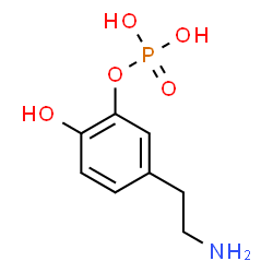 ChemSpider 2D Image | 5-(2-Aminoethyl)-2-hydroxyphenyl dihydrogen phosphate | C8H12NO5P