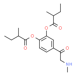 ChemSpider 2D Image | 4-(N-Methylglycyl)-1,2-phenylene bis(2-methylbutanoate) | C19H27NO5