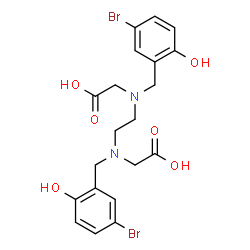 ChemSpider 2D Image | 2,2'-{1,2-Ethanediylbis[(5-bromo-2-hydroxybenzyl)imino]}diacetic acid | C20H22Br2N2O6