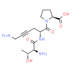 ChemSpider 2D Image | 1-[(2R)-6-Amino-2-(L-threonylamino)-4-hexynoyl]-L-proline | C15H24N4O5