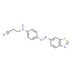ChemSpider 2D Image | 3-(p-(6-benzothiazolylazo)-n-methylanilino)propionitrile | C17H15N5S