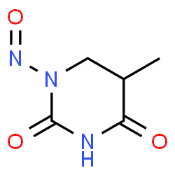 ChemSpider 2D Image | 5-Methyl-1-nitrosodihydro-2,4(1H,3H)-pyrimidinedione | C5H7N3O3