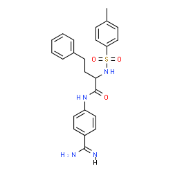 ChemSpider 2D Image | N-(4-Carbamimidoylphenyl)-2-{[(4-methylphenyl)sulfonyl]amino}-4-phenylbutanamide | C24H26N4O3S