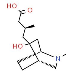 ChemSpider 2D Image | (3S)-4-[(1R,4S)-5-Hydroxy-2-methyl-2-azabicyclo[2.2.2]oct-5-yl]-3-methylbutanoic acid | C13H23NO3