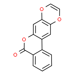 ChemSpider 2D Image | 5H-Benzo[c][1,4]dioxino[2,3-g]chromen-5-one | C15H8O4