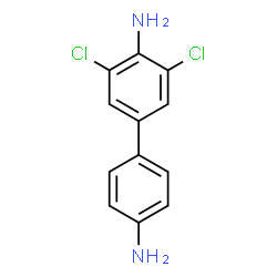 ChemSpider 2D Image | 3,5-Dichloro-4,4'-biphenyldiamine | C12H10Cl2N2