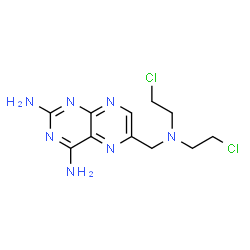 ChemSpider 2D Image | 6-{[Bis(2-chloroethyl)amino]methyl}-2,4-pteridinediamine | C11H15Cl2N7