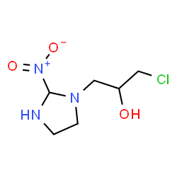 ChemSpider 2D Image | 1-Chloro-3-(2-nitro-1-imidazolidinyl)-2-propanol | C6H12ClN3O3