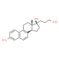 ChemSpider 2D Image | (13S,14S,17R)-17-(3-Hydroxypropyl)-13-methyl-12,13,14,15,16,17-hexahydro-11H-cyclopenta[a]phenanthrene-3,17-diol | C21H26O3
