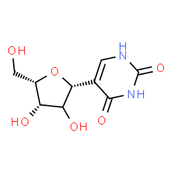 ChemSpider 2D Image | (1R,2xi)-1,4-Anhydro-1-(2,4-dioxo-1,2,3,4-tetrahydro-5-pyrimidinyl)-L-threo-pentitol | C9H12N2O6