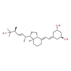 ChemSpider 2D Image | (1S,3S,7E,13alpha,14beta,17alpha)-17-[(2R,3E,5S)-6-Hydroxy-5,6-dimethyl-3-hepten-2-yl]-9,10-secoestra-5,7-diene-1,3-diol | C27H44O3