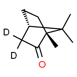 ChemSpider 2D Image | (1R,4S)-1,7,7-Trimethyl(3,3-~2~H_2_)bicyclo[2.2.1]heptan-2-one | C10H14D2O